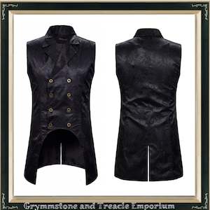 Clothing: Victorian Gothic Tailed Brocade Waistcoat