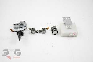 Brakes: JDM Nissan R34 Skyline Coupe Manual 5MT Lockset Ignition Doors Trunk 98-00