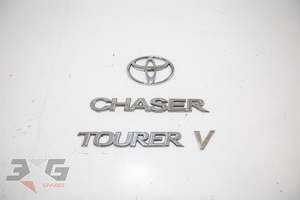 Toyota JZX100 Chaser Tourer V Trunk Boot Badge Emblem Set 96 - 01