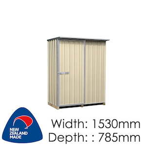 Galvo GVO1508 Desert Sand Coloured Steel Garden Shed - Garden Sheds NZ