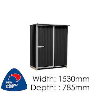 Galvo GVO1508 Ebony Coloured Steel Garden Shed - Garden Sheds NZ