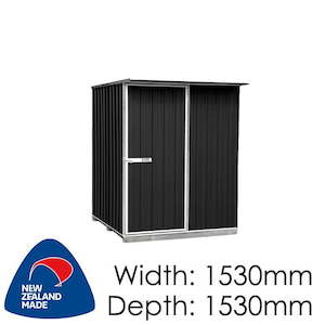 Galvo GVO1515 Ebony Coloured Steel Garden Shed - Garden Sheds NZ