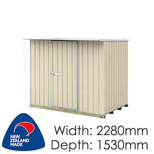 Galvo Garden Sheds - Affordable Kitset Steel Sheds: Galvo GVO2315 Desert Sand Coloured Steel Garden Shed - Garden Sheds NZ