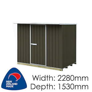 Galvo GVO2315 Karaka Coloured Steel Garden Shed - Garden Sheds NZ