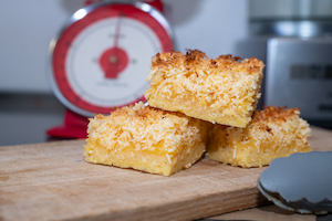 Bakery (with on-site baking): Coconut Lemoncurd Slice