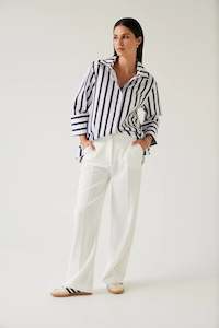 Clothing: Mark Shirt - Navy Stripe