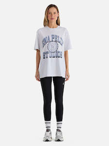 Clothing: A League Tee - White Marle