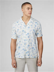 Resort Print S/S Shirt - Ivory