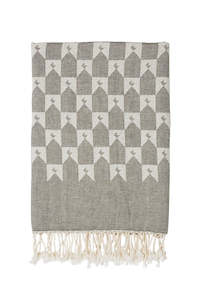 Monogram Turkish Towel - Dark Olive