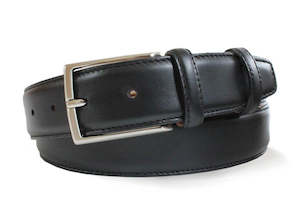 Black Feather Edge Belt -35mm