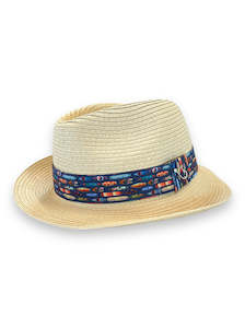 Surfboards Straw Hat - Navy Trim