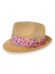 Hummingbird Straw Hat - Orange Trim