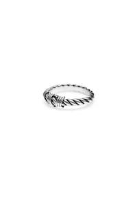 Baby Barb Rope Ring - Silver