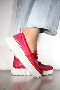 Clothing: Tide Slip-on - Red/Hot Pink