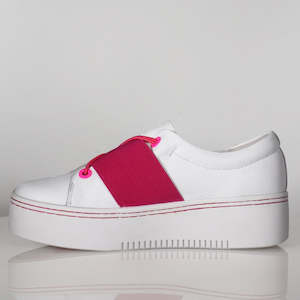 Ellen Sneaker - White/Hot Pink