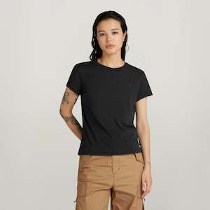 Front Seam Tee - Dark Black