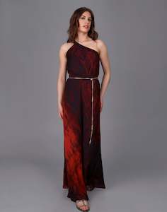 Ombre Maxi Dress - Burgundy