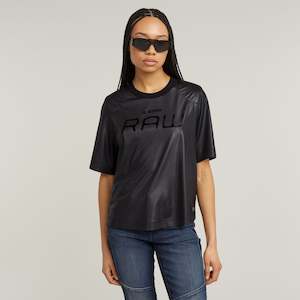 Shoulder Pad Dressy Boxy Tee - Dark Black