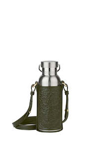 Filigree Bottle Holder & Bottle - Olive