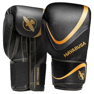 Sporting good wholesaling - except clothing or footwear: Hayabusa H5 Boxing Gloves | Black/Gold