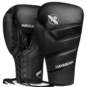 Sporting good wholesaling - except clothing or footwear: Hayabusa T3 Lace Up Boxing Gloves | Black