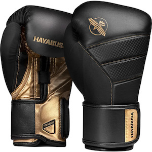 Sporting good wholesaling - except clothing or footwear: Hayabusa T3 Boxing Gloves | Black/Gold