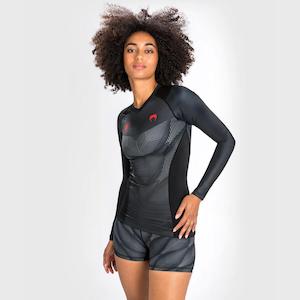 Venum Phantom Women's Rashguard Long Sleeves | Black/Red