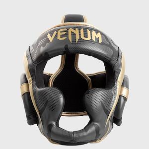 Venum Elite Boxing Headgear | Dark Camo/Gold