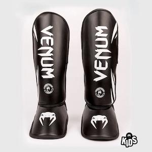 Sporting good wholesaling - except clothing or footwear: Venum Challenger Kids Shin Guards | Black/White