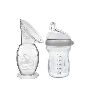 Generation2: Generation 2 Silicone Breast Pump (150ml) and Gen. 3 Glass Baby Bottle Combo (160ml)