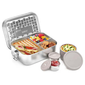 Toddlers And Children: Stainless Steel Lunchbox with snack containers