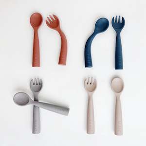 Solids Feeding: Bendy Silicone Cutlery Set