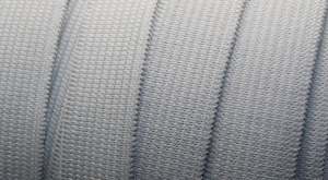 Polyester Rubber: 16mm White Elastic Knitted 5m