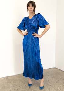 Galaxy Dress Metallic Blue (V-neck)