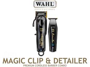 WAHL Professional 5 Star Series, Black Magic Clip & Detailer Li Barber Combo (Li…