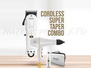 WAHL Professional Combo Pack - Cordless Super Taper Clipper, Power Dry 2000W Hai…