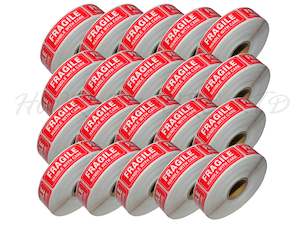 Fragile Handle With Care Stickers - 20 Rolls Of 500