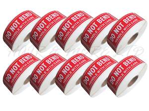 Do Not Bend Handle With Care Stickers - 10 Rolls Of 500