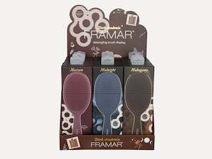 Framar 9pc Detangle Brush Retail Display - Dark Academia