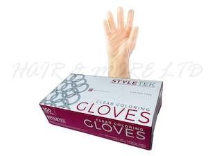 Vinyl Clear Colouring Gloves Powder Free 100pk