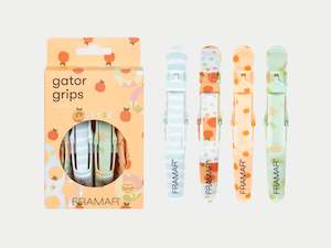 Framar Quilted Gator Grip Hair Clips (4pc)