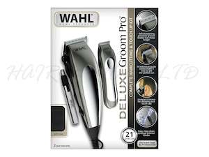 WAHL Deluxe Groom Pro 21pc Kit - Clipper, Detail Trimmer & Nose Hair Trimmer