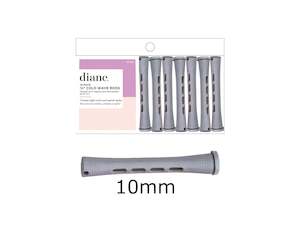 Diane Cold Wave Perm Rods - (J) Long Grey 10mm - 12 Pack