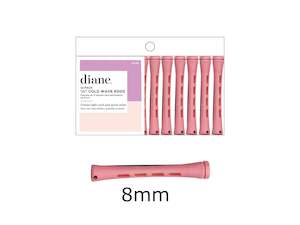 Diane Cold Wave Perm Rods - (I) Long Pink 8mm - 12 Pack