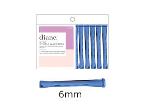 Diane Cold Wave Perm Rods - (H) Long Blue 6mm - 12 Pack