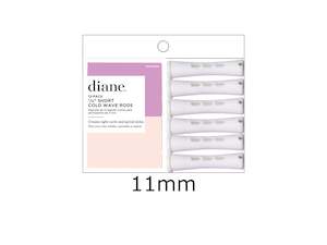 Diane Cold Wave Perm Rods - (F) Short White 11mm - 12 Pack