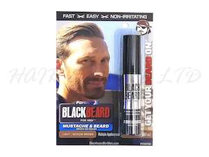 Blackbeard for Men, Brush on Mo & Beard Color - Light/Medium Brown