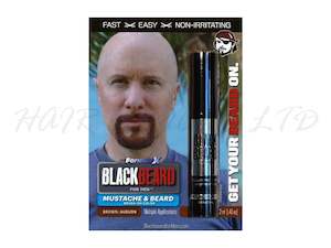 Blackbeard for Men, Brush on Mustache & Beard Colour - Brown/Auburn