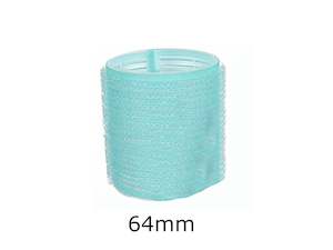 Hair Ware Big Volume Self-Grip Rollers - Large Teal 64mm (2-1/2") - 2 Pack