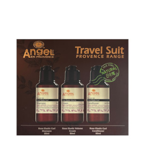 Angel En Provence Rose Elastic Curl Travel Trio